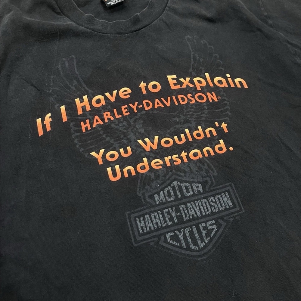 Vtg 2000 Harley Davidson If I Have To  Explain Daytona Tee Large Made In USA Y2k